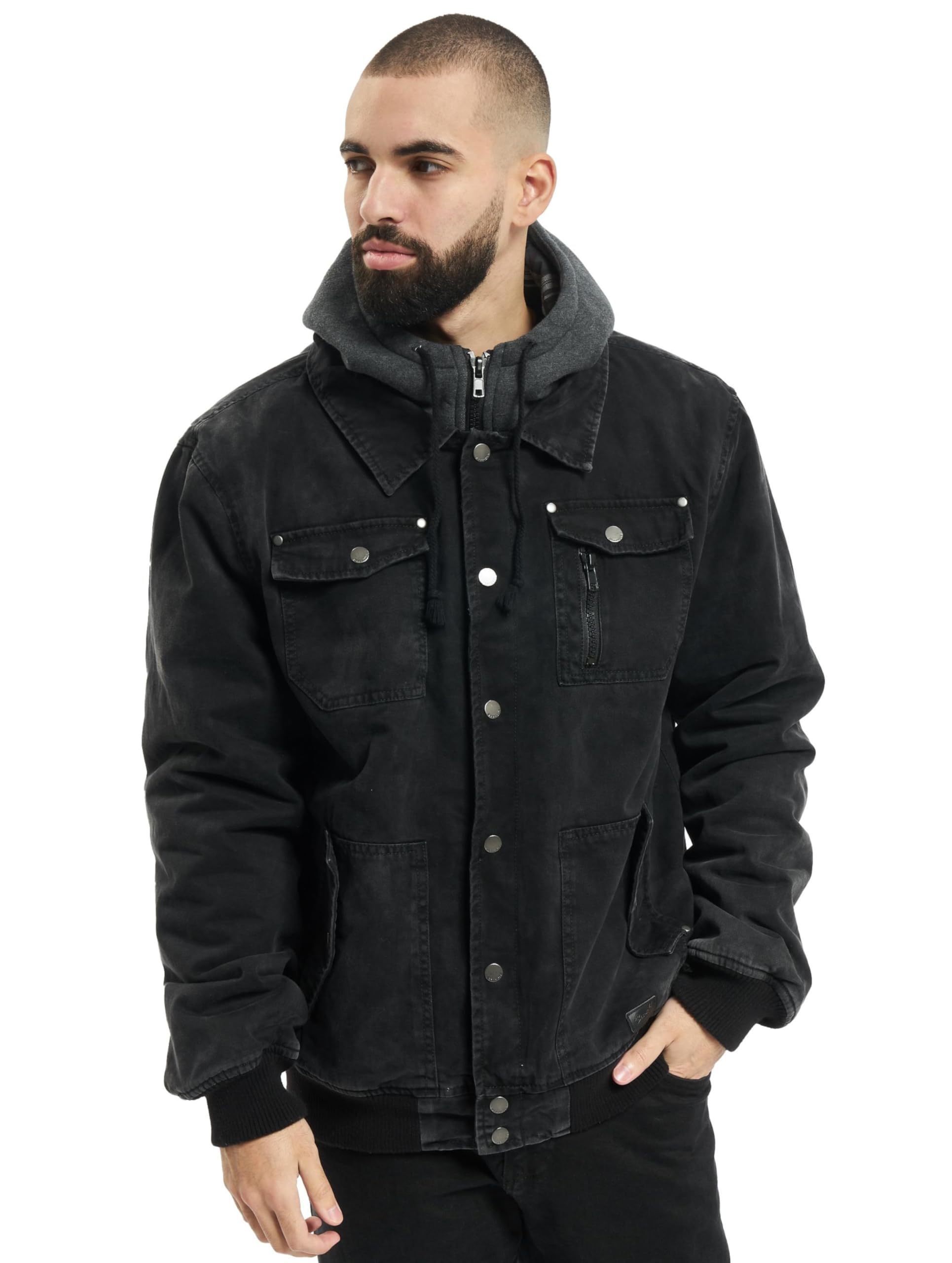 Men's Dayton Jacket - Black Washed Denim Jacket for Men | Stylish Casual & Outdoor Wear | Perfect for Everyday Use, Date Nights & Travel