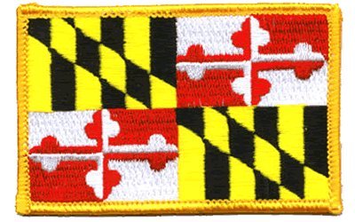 Maryland State Iron-on Embroidered Patch for Jackets, Hats & Bags - DIY Sew-on Applique for Clothing Customization & Repair