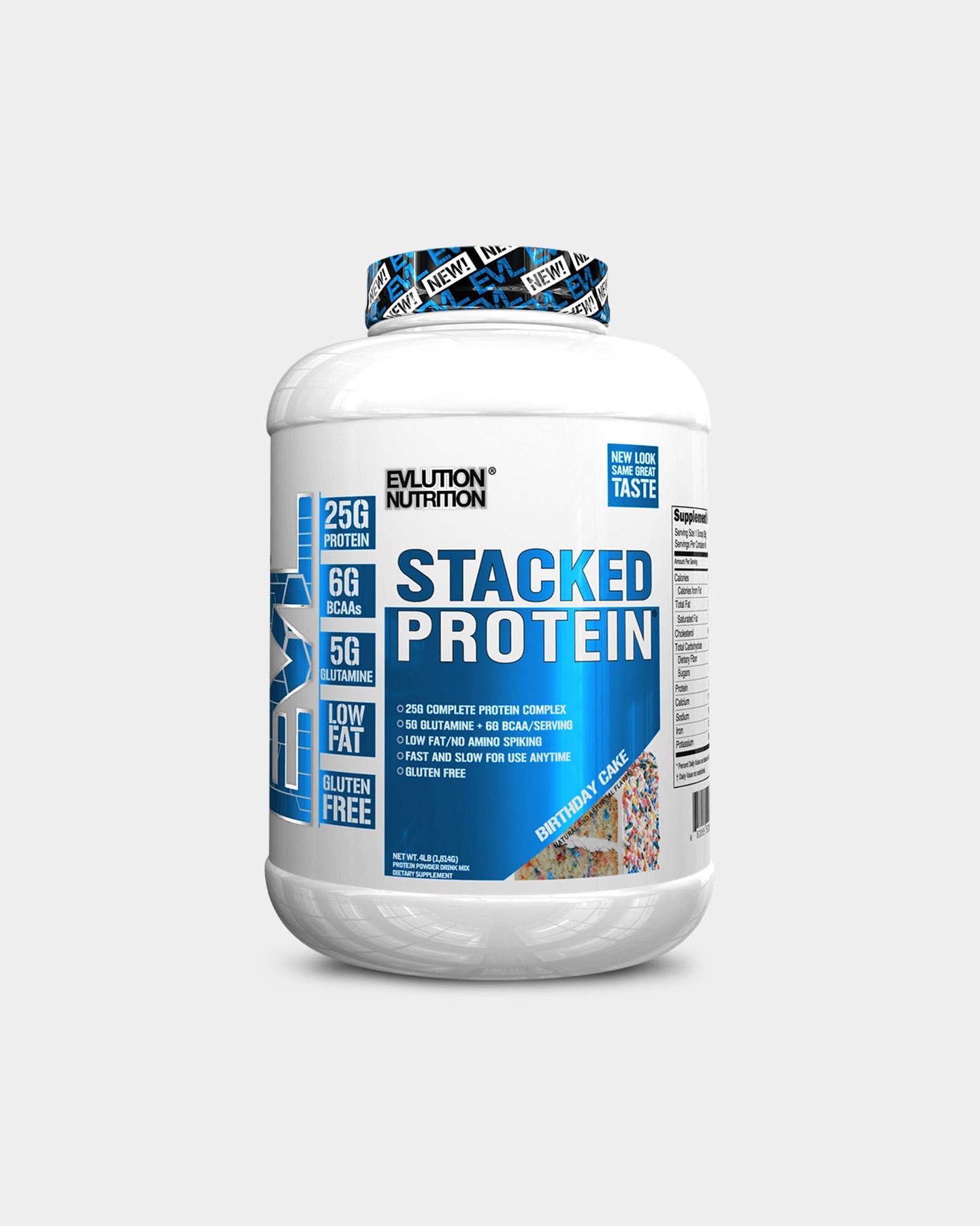 EVLUTION NUTRITION Stacked Protein Powder - Premium Whey & Casein Blend for Muscle Recovery & Growth - Ideal for Post-Workout, Meal Replacement & Fitness Enthusiasts