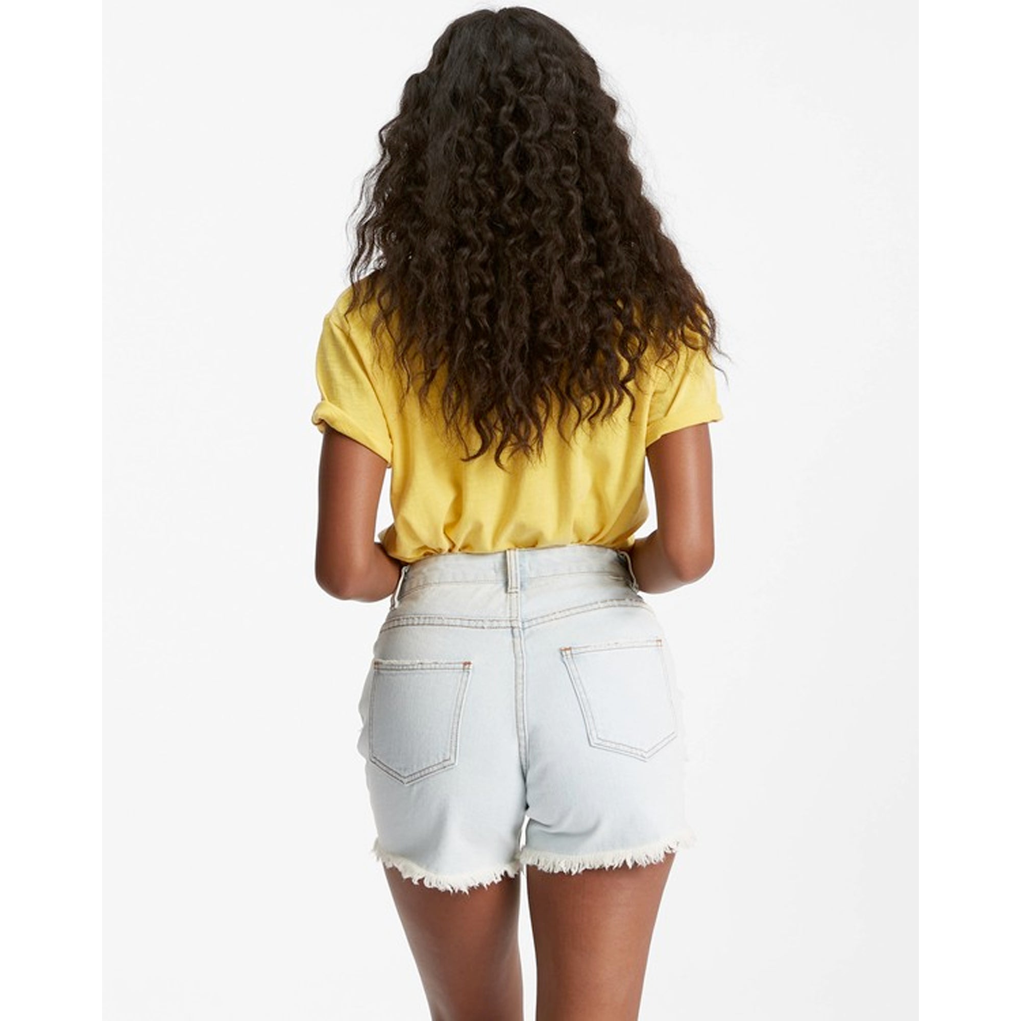 Billabong How Bout That Women's Denim Shorts - Rain Drop Wash | High Waisted Distressed Denim Shorts for Women | Perfect for Summer, Beach & Casual Outings