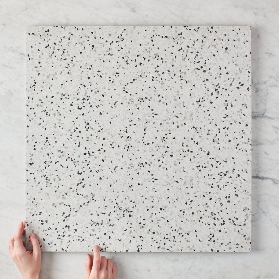 Redfern External Terrazzo Look Mixed Concrete Tiles - Durable Waterproof Outdoor Flooring for Patio, Garden & Poolside Decoration