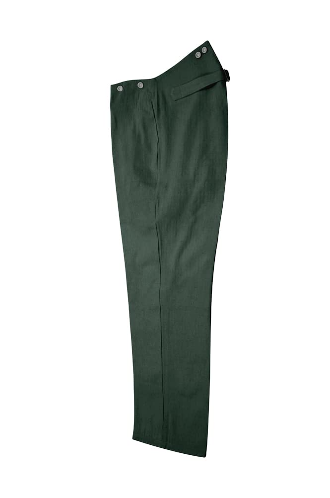Original German WWII M40 Summer HBT Reed Green Drill Service Trousers - Authentic Reproduction for Reenactment, Collecting & Historical Display