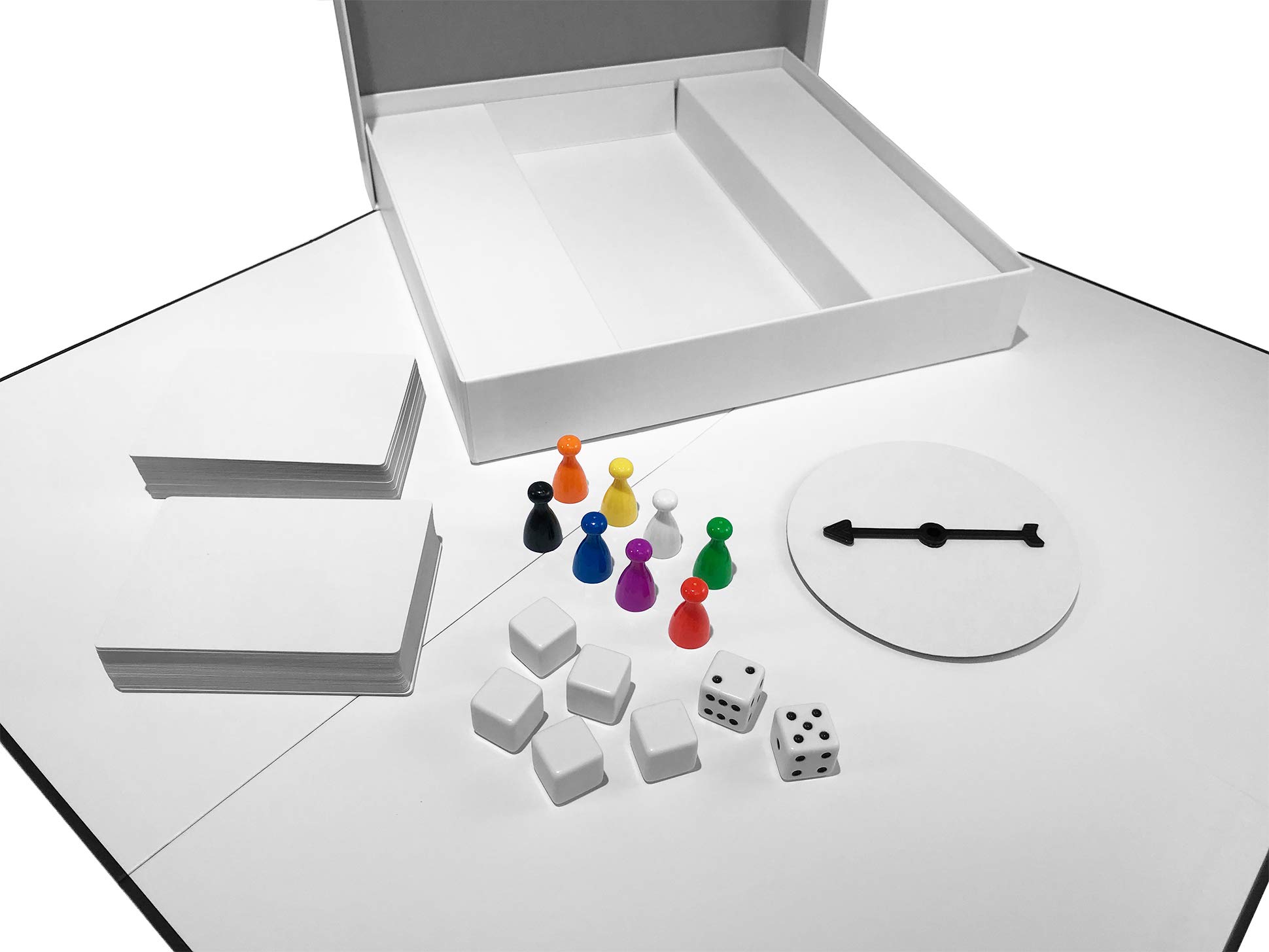 DIY Board Game Kit - Create Your Own Board Game Set with Blank Game Board, Pieces, Cards, Dice & Spinner | Complete Family Game Making Kit for Game Nights, Classroom Activities & Creative Fun