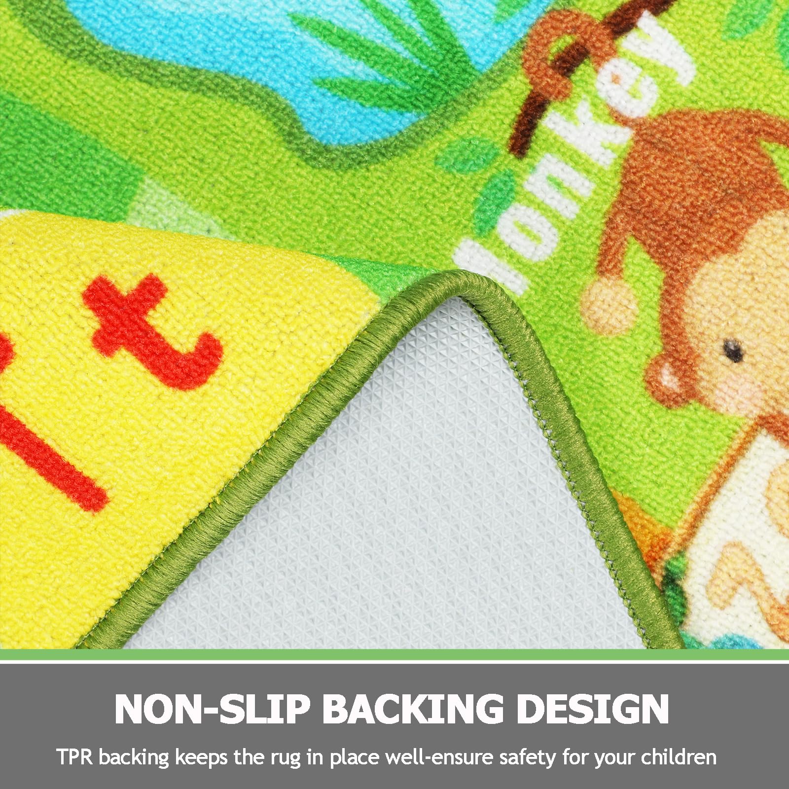 Non-Slip ABC Alphabet & Numbers Educational Play Mat for Kids - 6'6