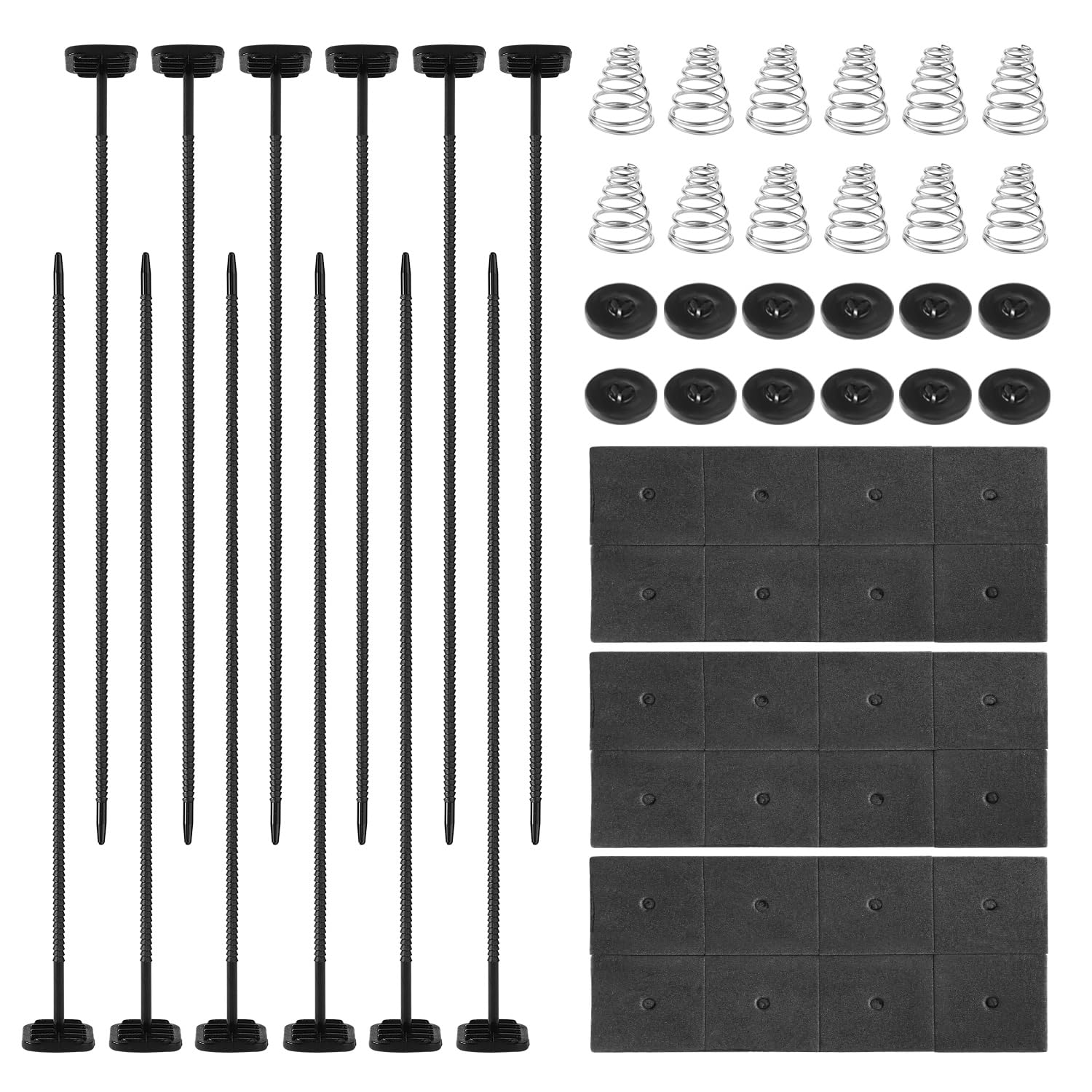 3 Sets/60pcs Universal Car Radiator Cooling Fan Mounting Kit - Electric Fan & Transmission Cooler Installation Kit for Vehicles | Perfect for DIY Auto Repair & Cooling System Upgrades