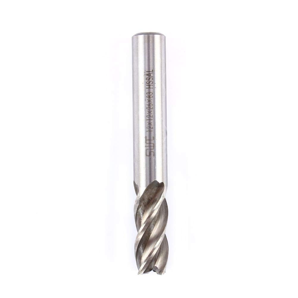 4-Flute HSS End Mill Bits Set (4mm-12mm) - CNC Straight Shank Drill Bits for Metal Cutting - High Speed Steel Milling Cutter Tools for Aluminum, Steel & Wood - Perfect for CNC Machines, Lathes & DIY Projects