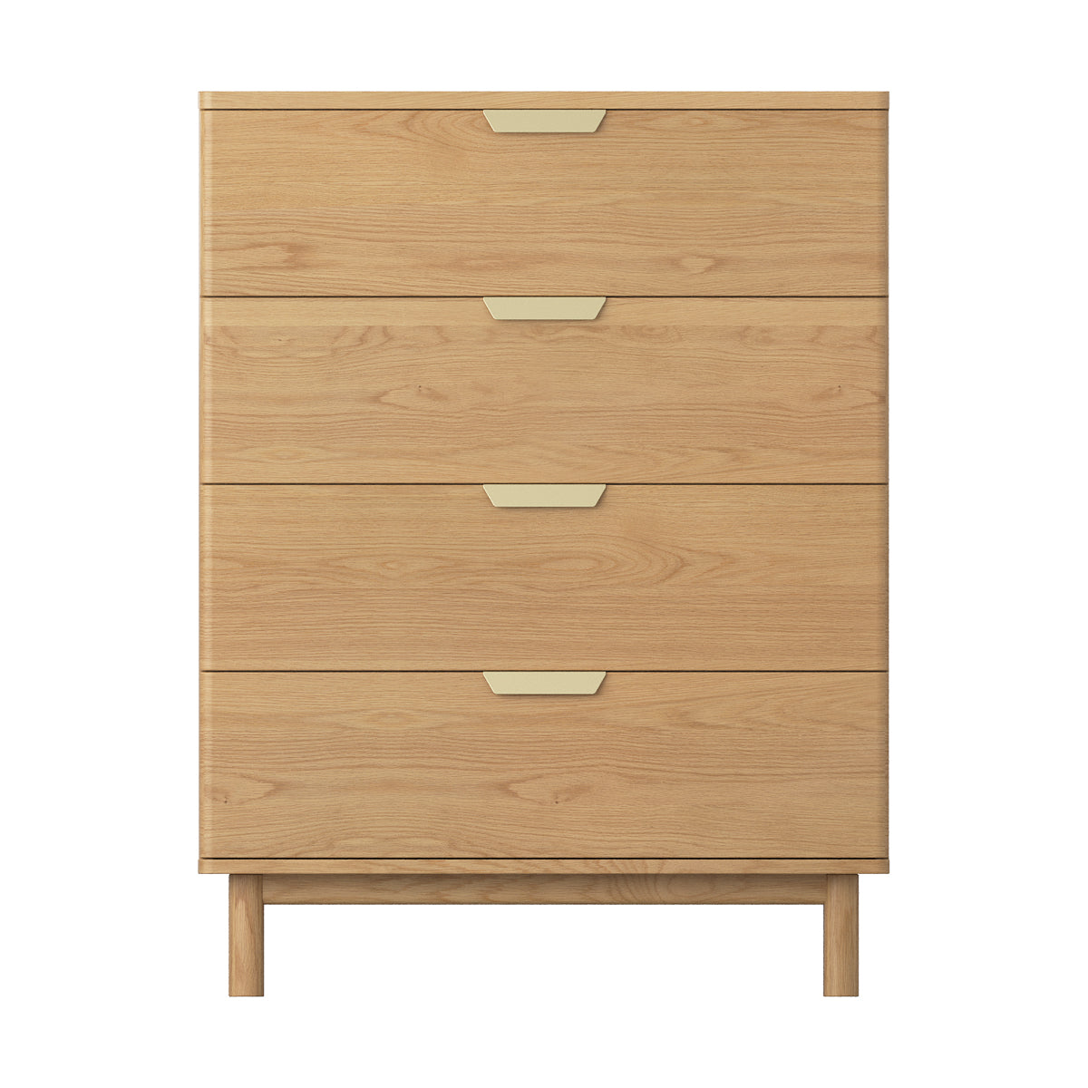 Brooks 4 Drawer Dresser - Solid Wood Bedroom Chest of Drawers for Storage | Perfect for Bedroom, Guest Room & Dorm Organization