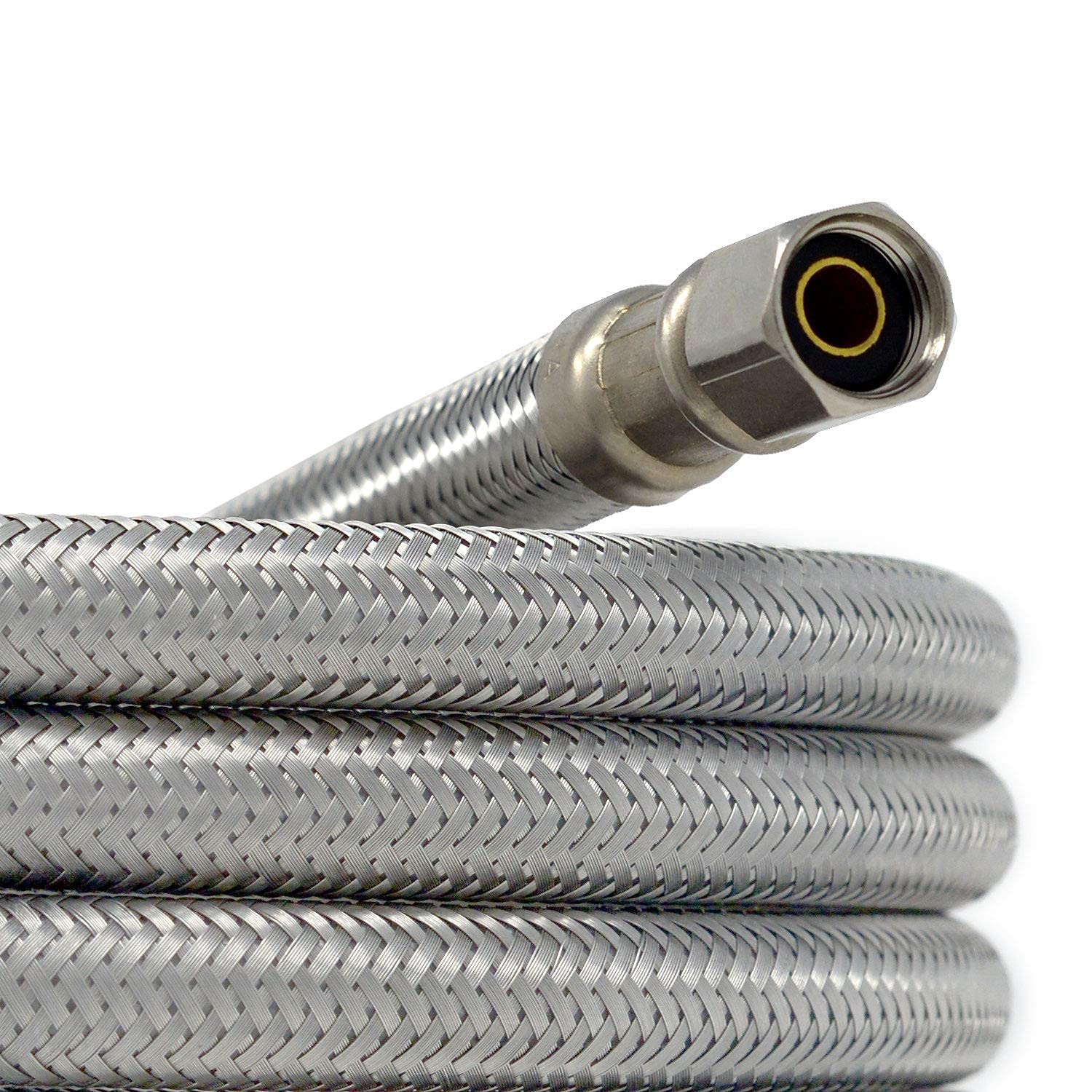 Kelaro 6 Ft Braided Stainless Steel Refrigerator Ice Maker Water Line - Universal 1/4