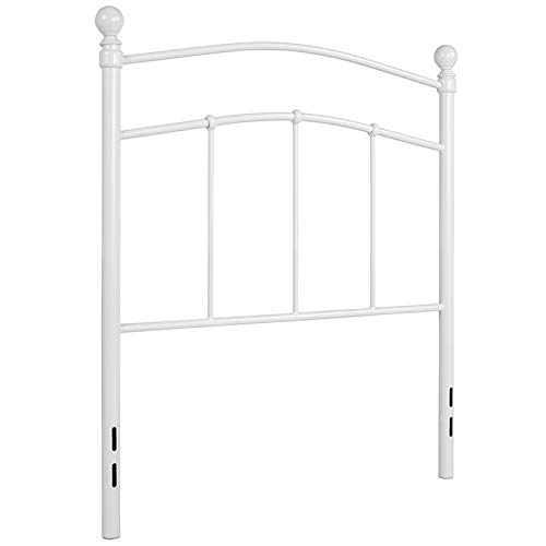 StarSun Depot Woodstock Decorative White Metal Twin Size Headboard - 38