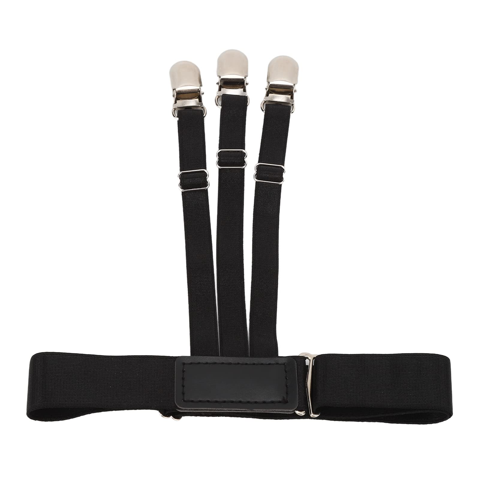 Dioche Adjustable Shirt Stays for Men - Metal Buckle Shirt Clamps & Garter Holders - Premium Polyester Shirt Tucking Accessories to Keep Dress Shirts Neat All Day - Perfect for Office, Business Meetings & Formal Events