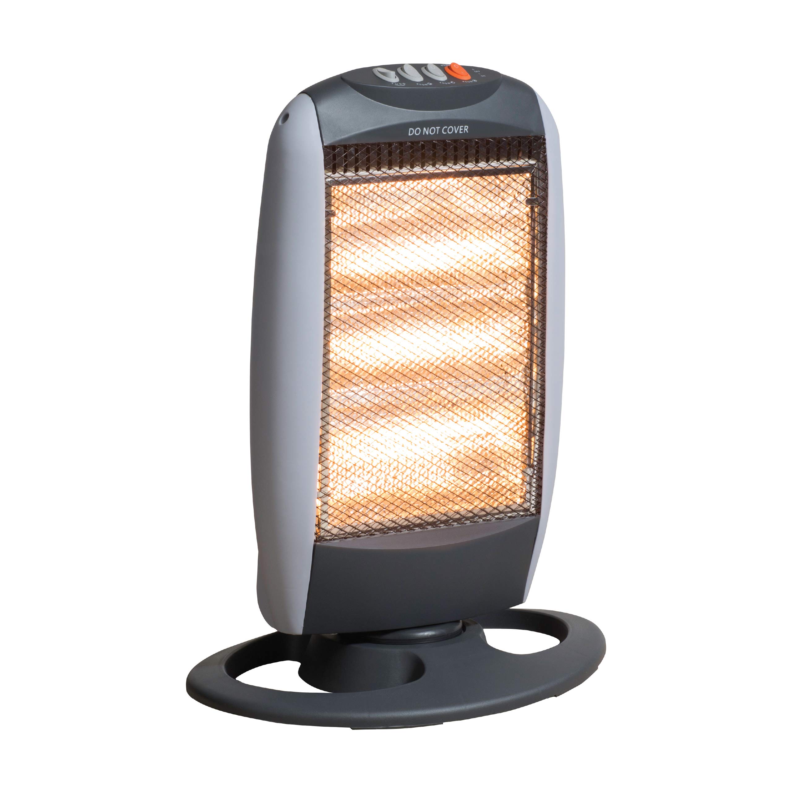Daewoo Oscillating Halogen Heater - 3 Adjustable Heat Settings, Instant Warmth, Tip-Over Protection | Perfect for Home, Office & Winter Use