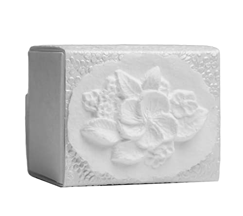 Flowers on White Metallic Embossed Paper