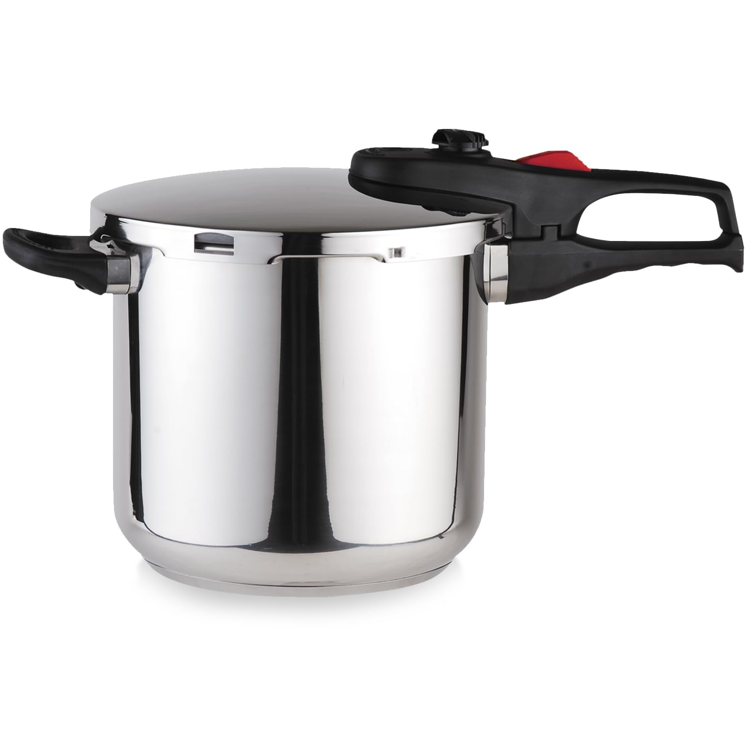 Magefesa Practika Plus 8-Quart Stainless Steel Pressure Cooker - 18/10 Induction Compatible with 5-Layer Heat Diffuser & 5 Safety Systems - Perfect for Canning, Stewing & Fast Cooking in Kitchens