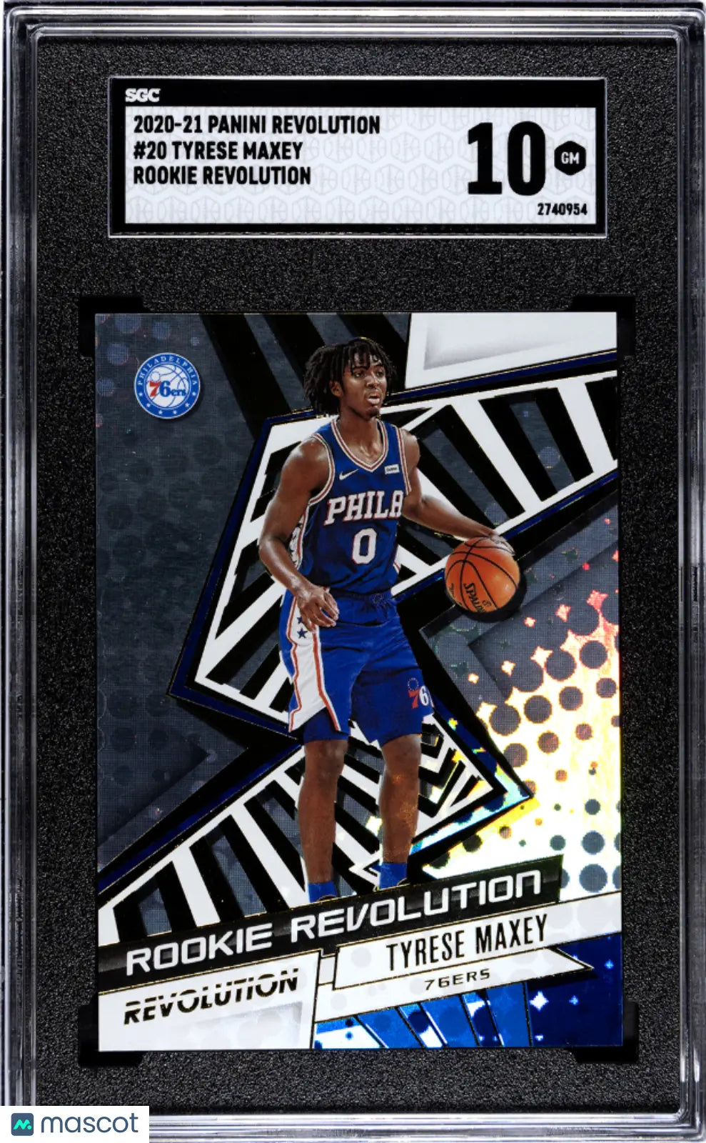 2020 Panini Revolution Basketball Tyrese Maxey Rookie Revolution SGC 10 Gem Mint - NBA Trading Card for Collectors & Investors - Perfect for Display Cases & Sports Memorabilia Collections