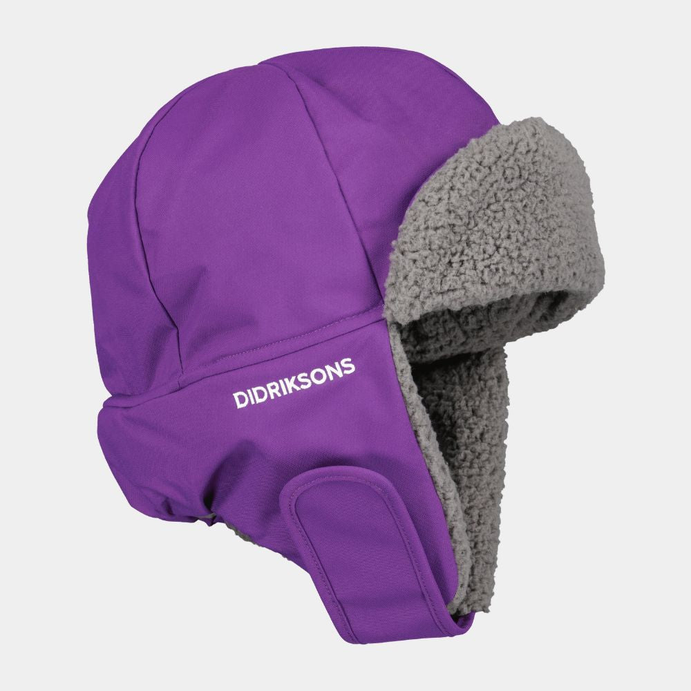 Didriksons Biggles Winter Hat for Men & Women - Royal Purple Beanie, Fleece Lined Warm Knit Cap for Cold Weather, Outdoor Activities & Snow Sports