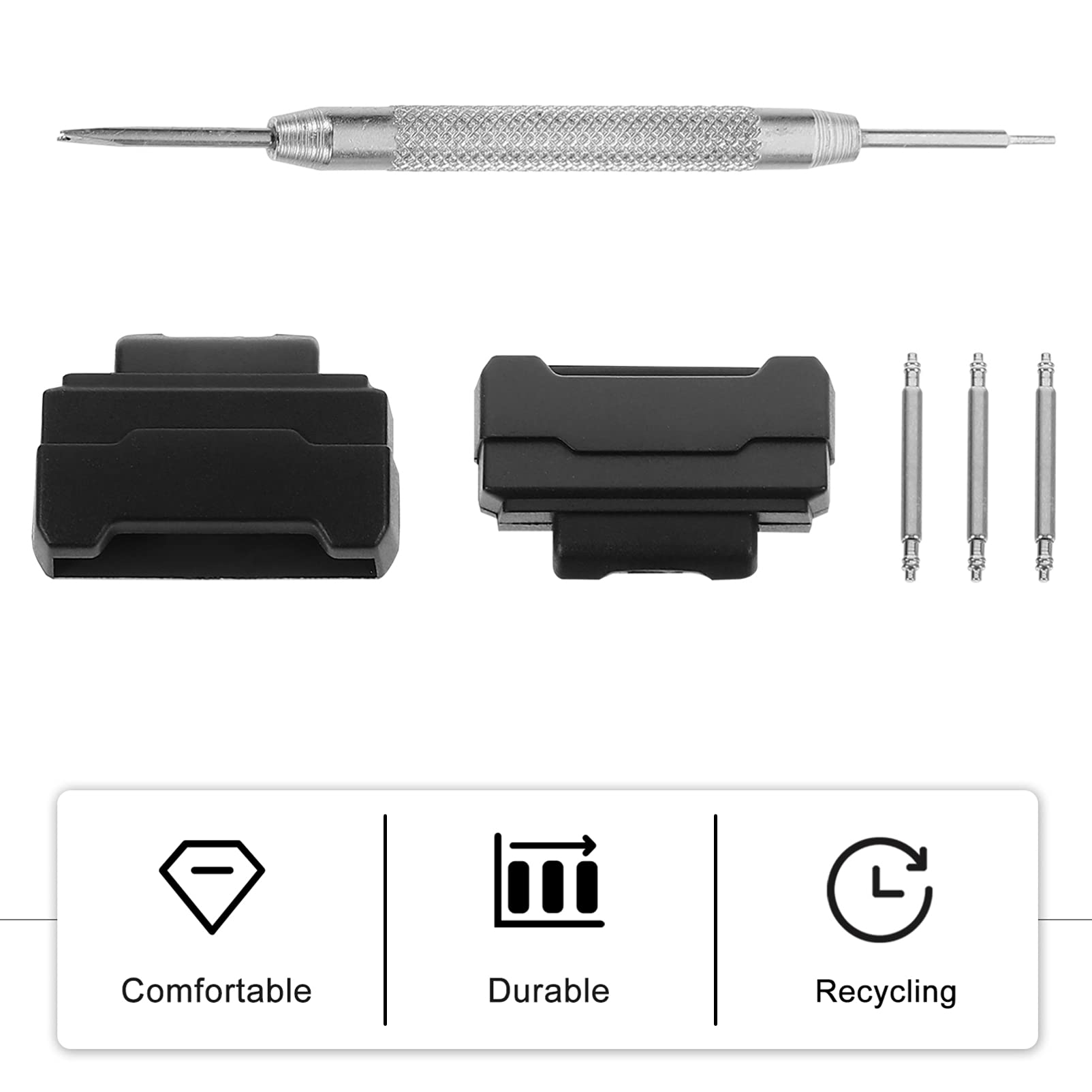 Hemobllo Watch Strap Adjustment Kit - 1 Set Strap Adapter, Watch Band Repair Tools, Bracelet Adjuster with Convex TPU for Watch Accessories | Perfect for DIY Watch Repair, Band Replacement & Watch Maintenance