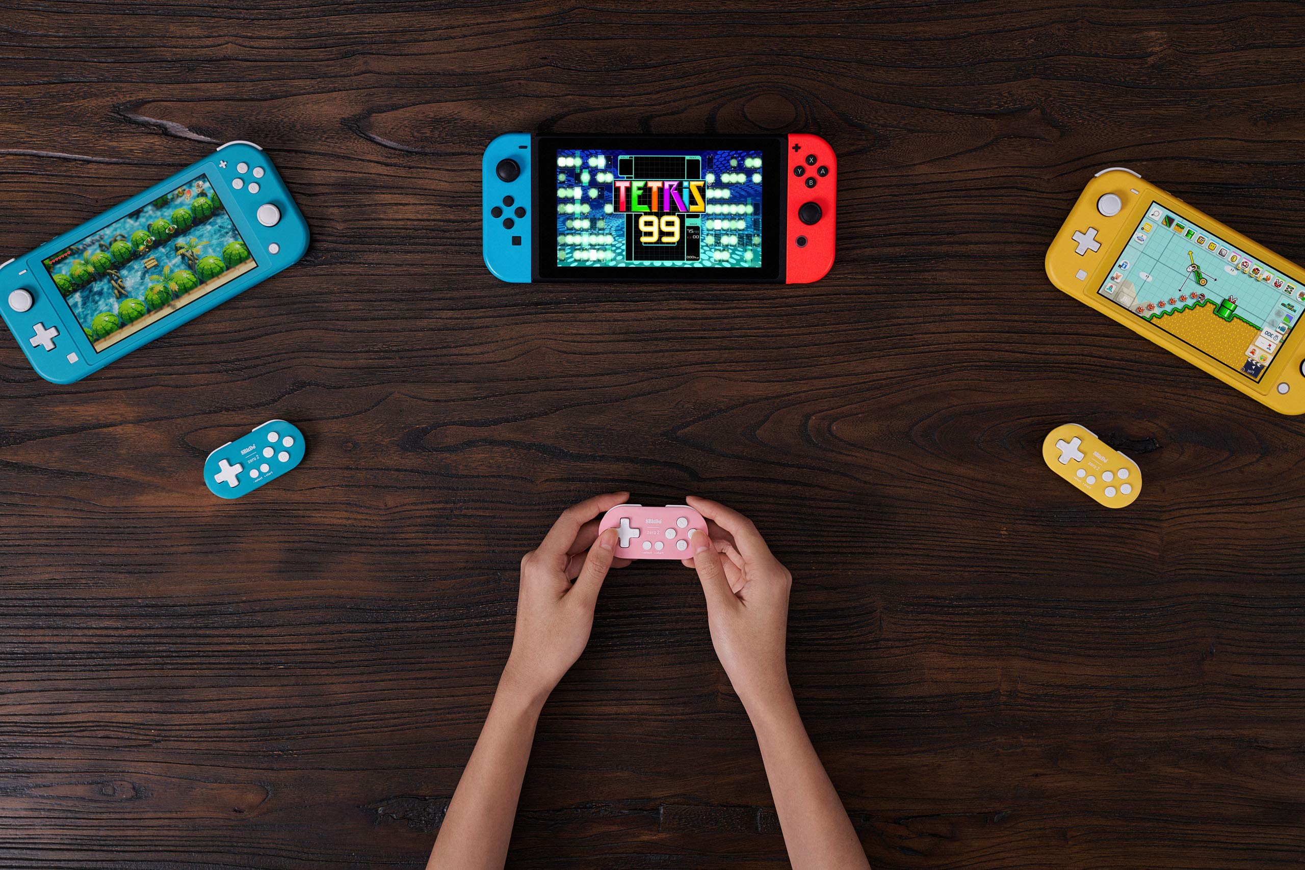 8Bitdo Zero 2 Bluetooth Gamepad - Ultra Compact Keychain Controller for Nintendo Switch, Windows PC, Android, macOS & Raspberry Pi (Pink) | Portable Gaming for Travel, Commute & Retro Arcade Play