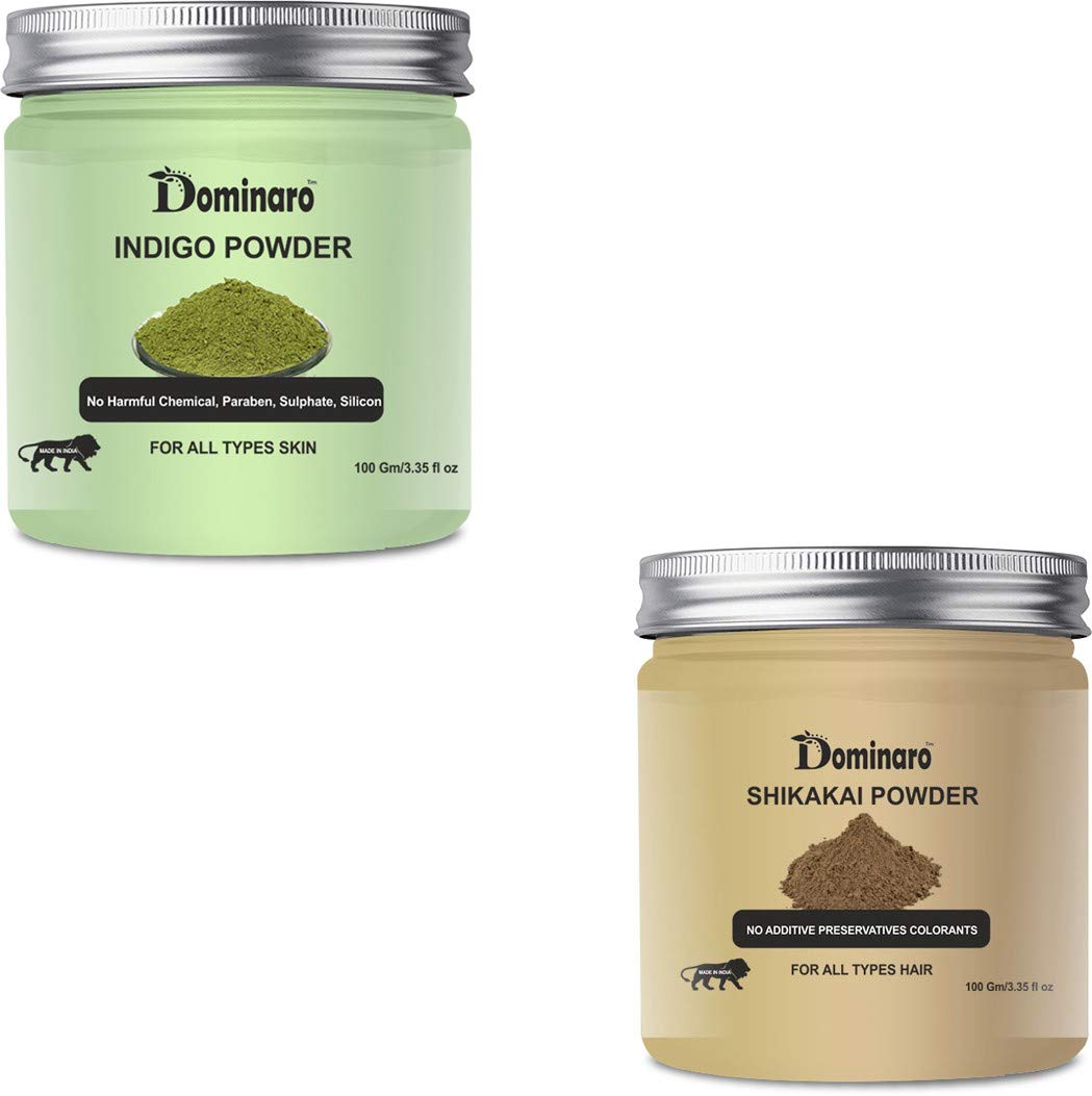 Organic Indigo & Shikakai Powder for Hair & Skin Care - 200g Combo Pack for Natural Beauty