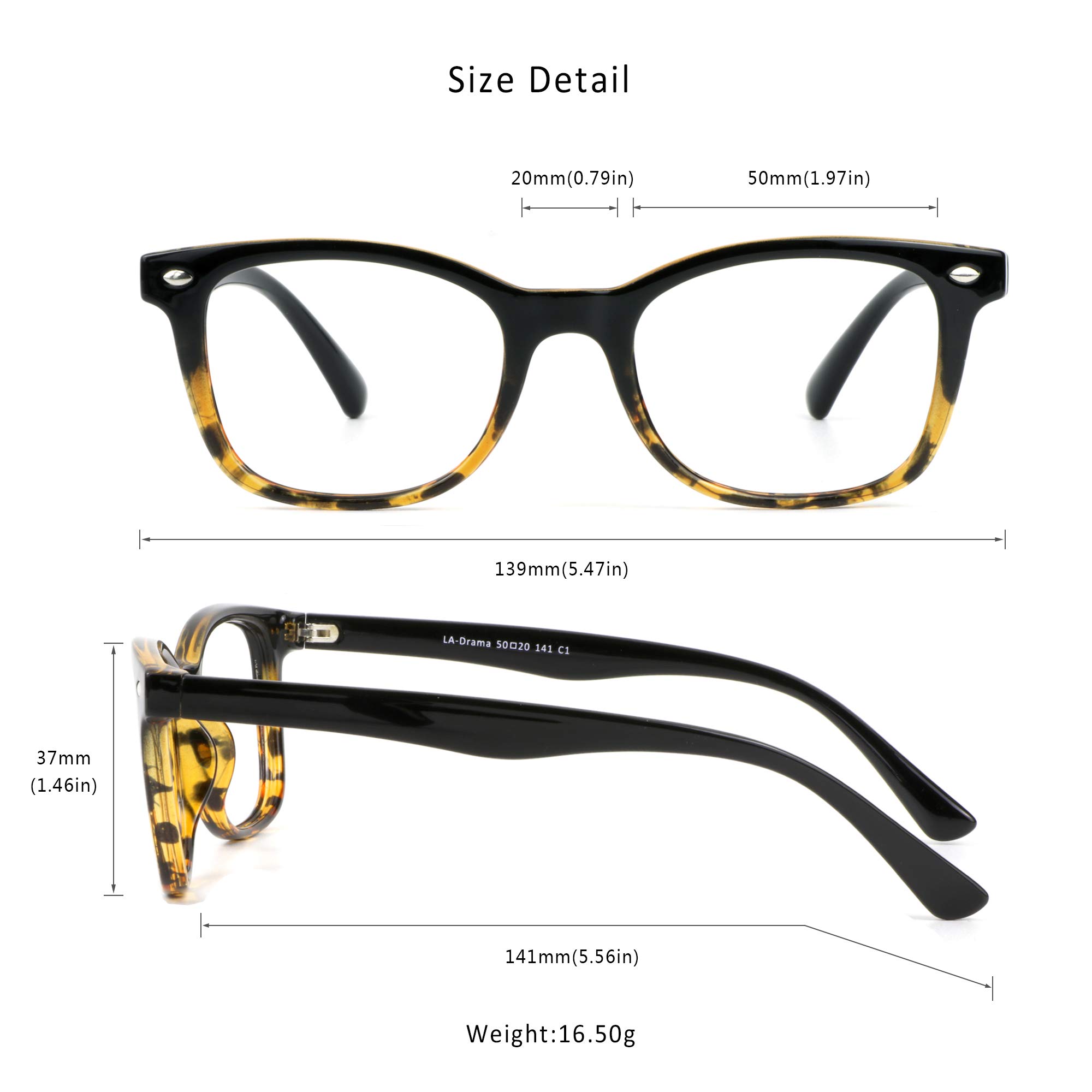 LifeArt Blue Light Blocking Glasses for Computer, Reading & Gaming - Anti Eyestrain & Anti Glare UV Protection Glasses for Men & Women - Perfect for Office Work, Online Classes & Screen Time