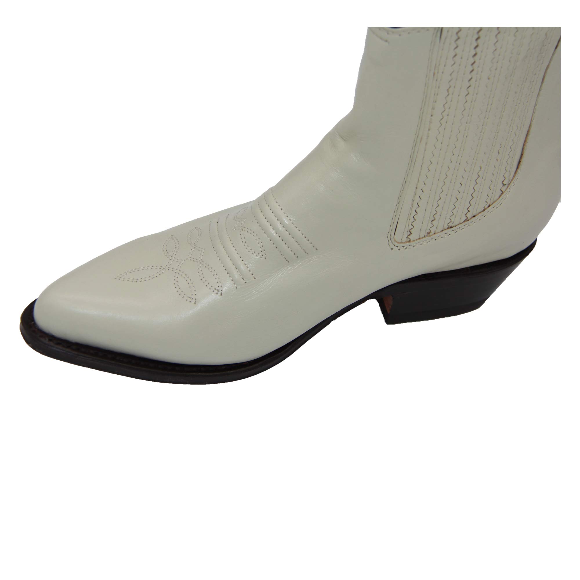 Men's Genuine Leather Western Cowboy Boots - Short Ankle Charro Botin for Rodeo, Country Dancing & Casual Wear