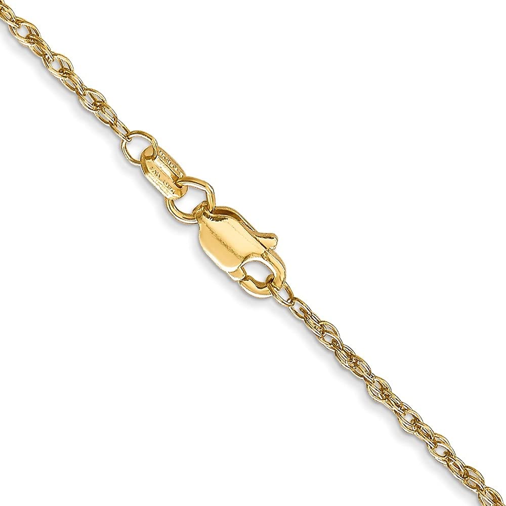 14K Gold 1.3mm Rope Chain Necklace for Women - Dainty & Elegant Jewelry Gift for Her - Perfect for Everyday Wear, Special Occasions & Layering