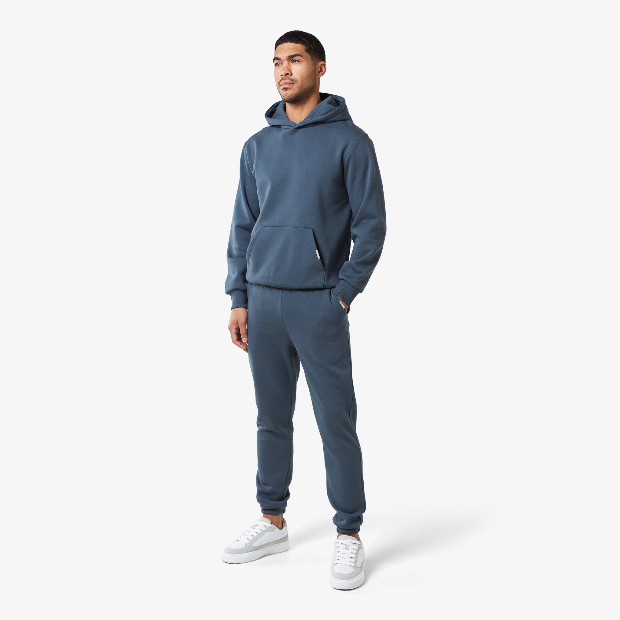 Comfortable Relaxed Fit Hoodie for Men & Women - Soft Steel Blue Pullover Sweatshirt | Casual Wear, Lounge, Gym & Outdoor Activities