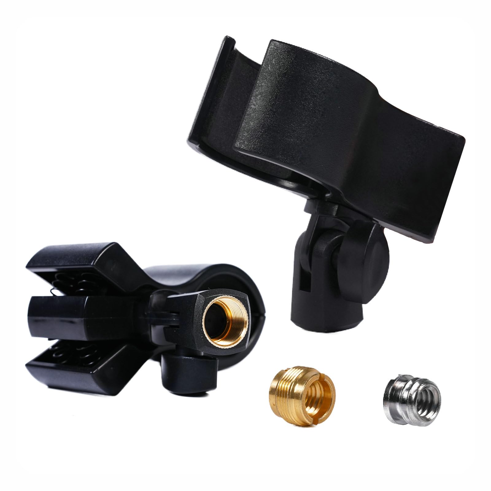 1 Pcs Heavy Duty Microphone Clip Holder - Universal Mic Stand Clip for 32-60mm Diameter Mics - Compatible with Handheld, Condenser & Wireless Microphones - Perfect for Studio Recording, Live Performances & Podcasting