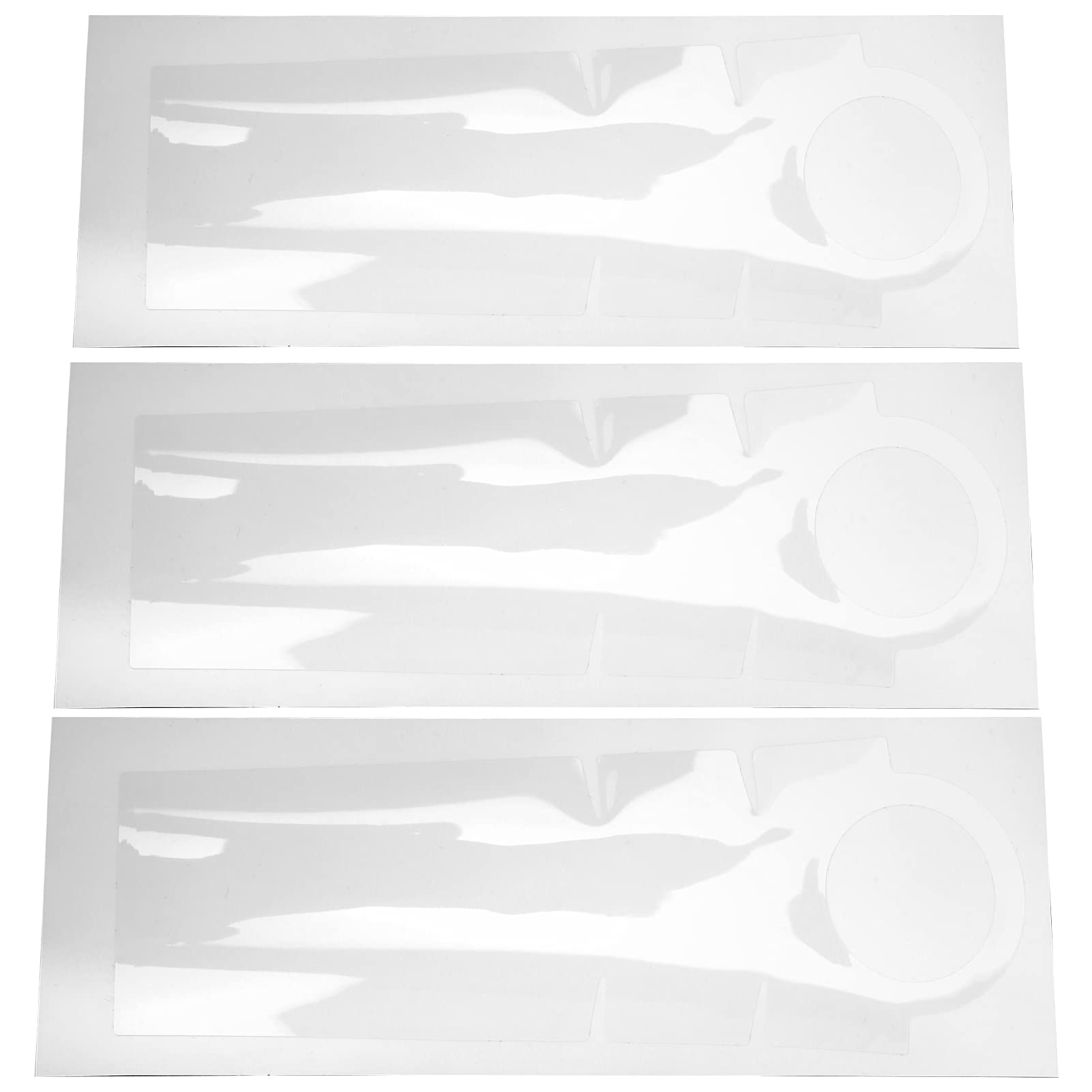 Dilwe Bike Crank Protector Stickers - 3Pcs Transparent Protective Film for Bicycle Crank Arms (Type E) | Durable Scratch-Resistant Bike Accessories for Mountain, Road & Commuter Bikes