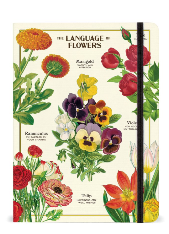 Cavallini & Co. Large Notebook - Language of Flowers Design, Lined Journal for Writing, Sketching & Note Taking - Perfect for Journaling, Gift Giving & Office Use