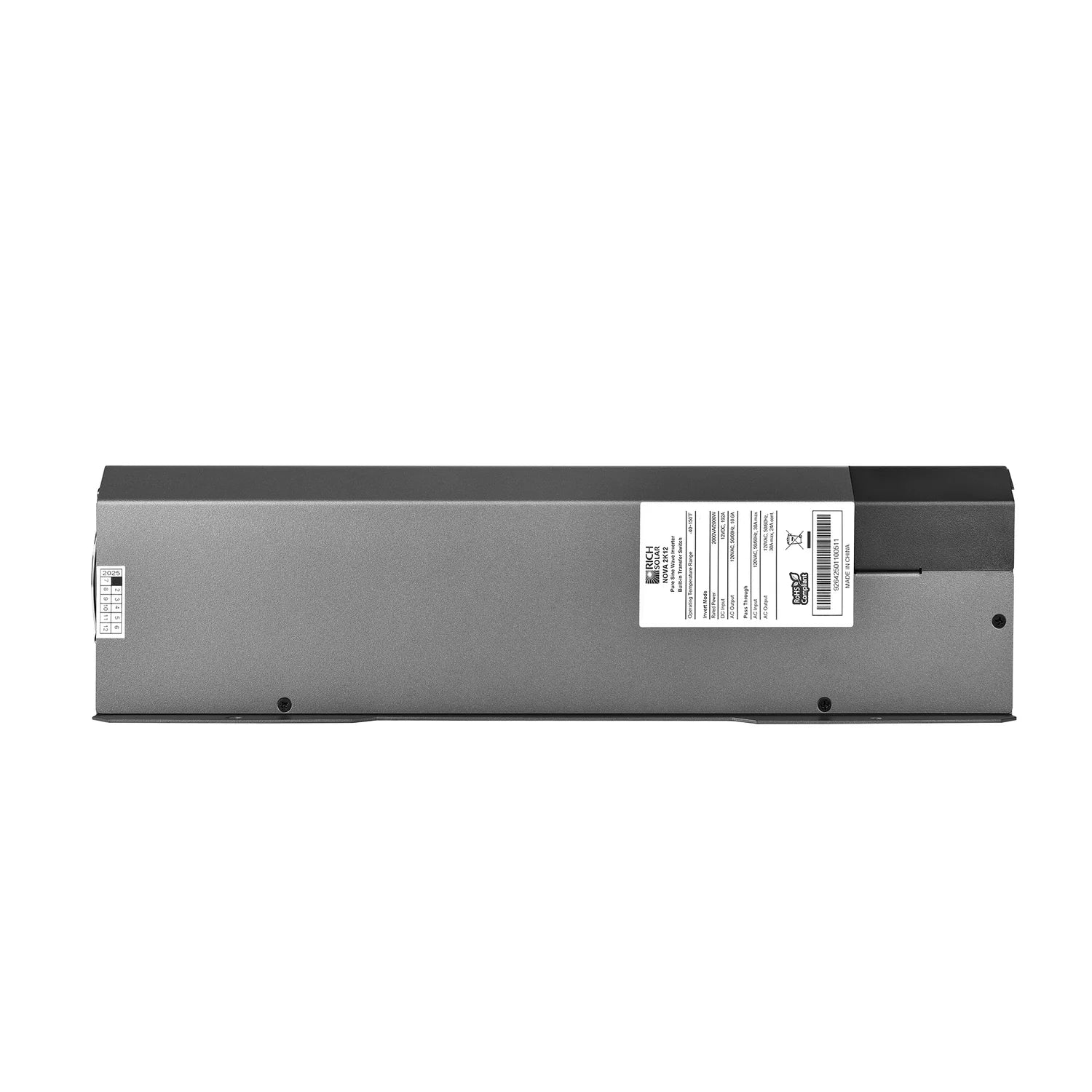 Rich Solar NOVA 2K12 2000W 12V Pure Sine Wave Power Inverter with Built-in Transfer Switch - Perfect for RVs, Boats, Off-Grid Solar Systems & Emergency Backup Power