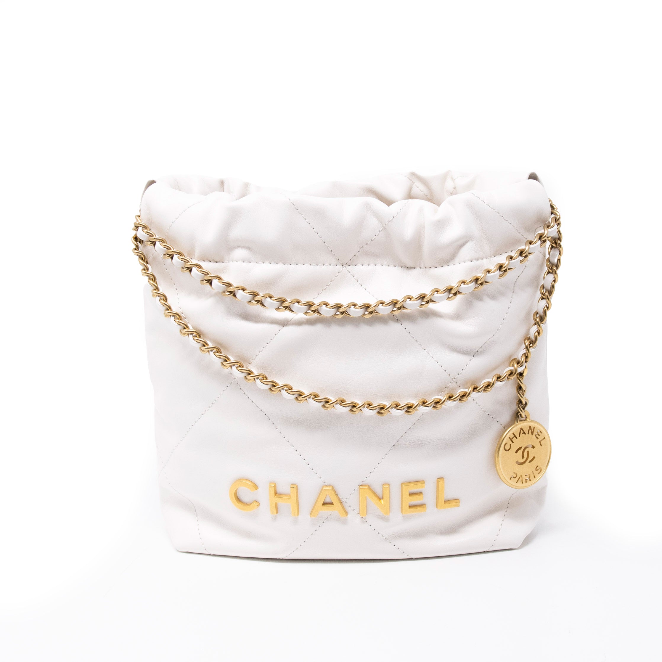 Chanel White Mini 22 Hobo Bag - Luxury Designer Shoulder Bag for Women | Perfect for Everyday Use, Date Night & Special Occasions