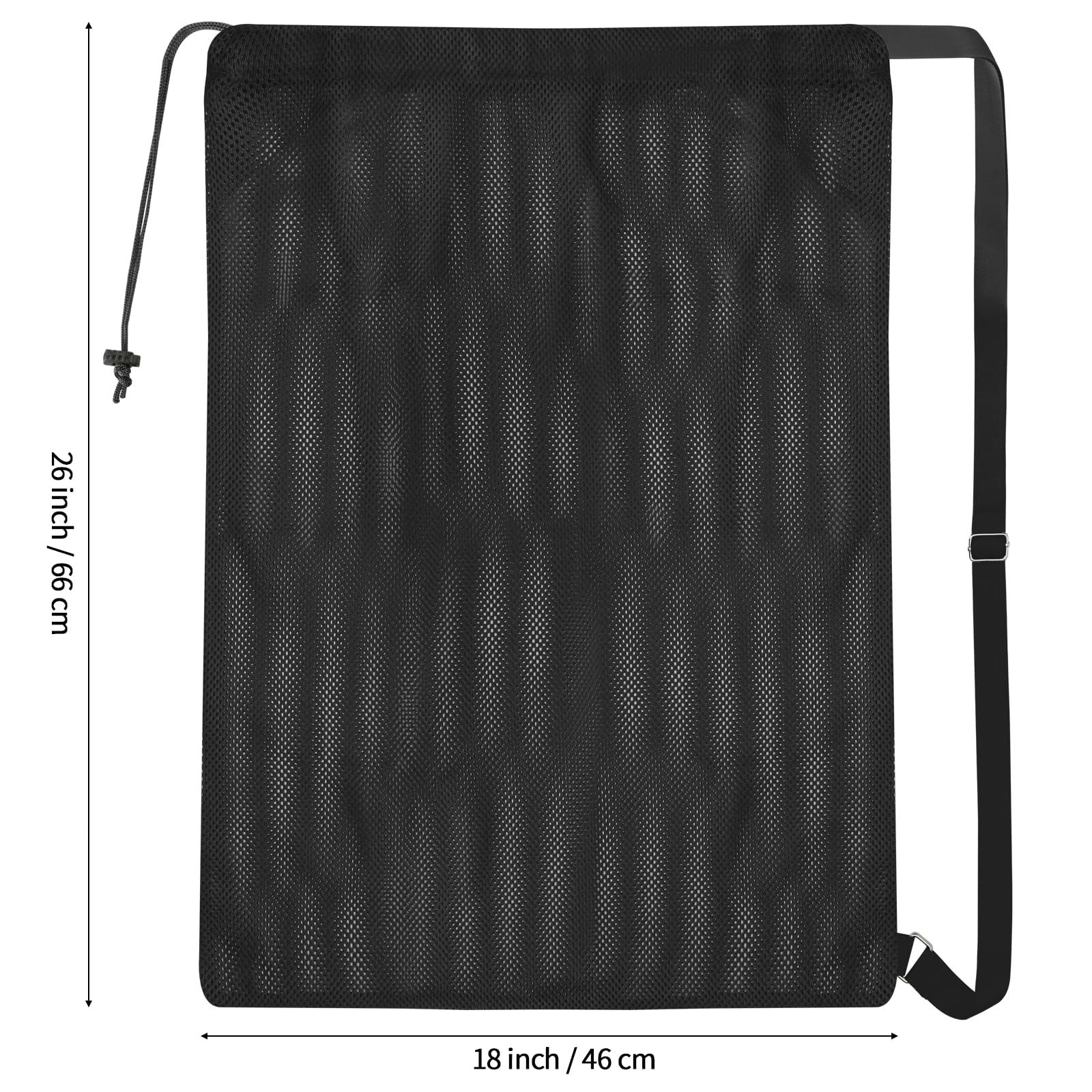2 Pack Large Mesh Drawstring Backpacks - 18