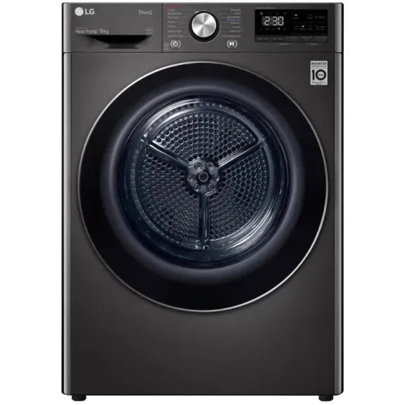 LG 9kg Heat Pump Dryer - Energy Efficient, Quiet Operation, Black | Perfect for Small Families & Apartments | Save on Electricity Bills