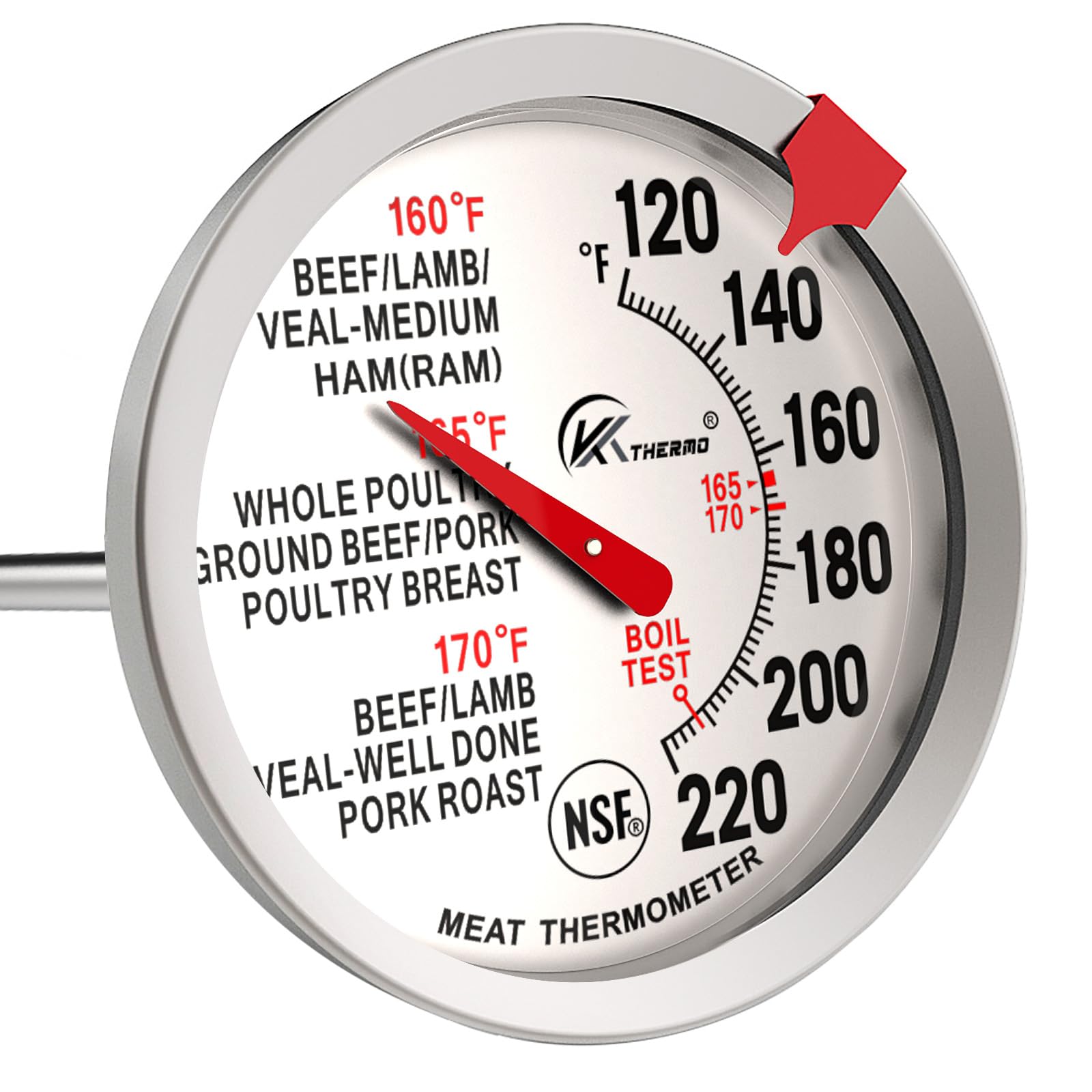 KT THERMO Instant Read Meat Thermometer for Cooking - NSF Certified Digital Food Thermometer with 5