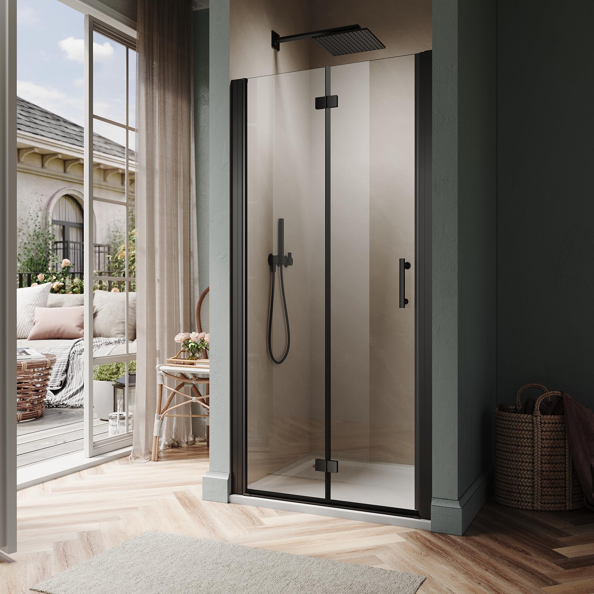 Semi-Frameless Bi-Fold Shower Door 29.5-31