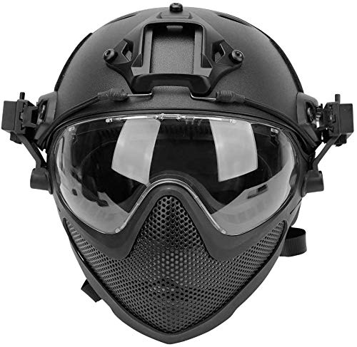 Tactical Airsoft Fast Helmet F22 - Full Face Protection with Detachable Mask & Goggles for Airsoft, Paintball, and Outdoor Sports | Military Style Safety Gear