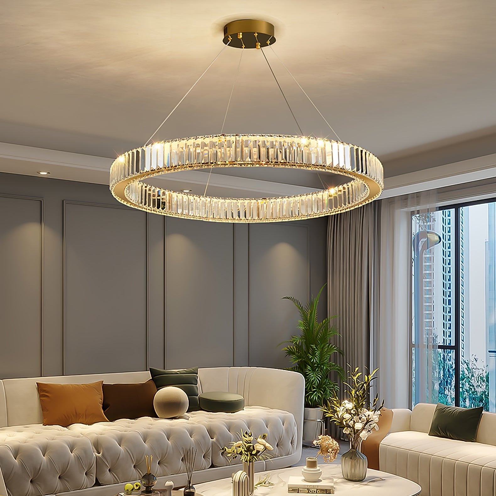 Bertolda Crystal Chandeliers - Elegant Modern Ceiling Light Fixtures for Dining Room, Living Room & Bedroom | Perfect for Home Decor & Luxury Interior Design