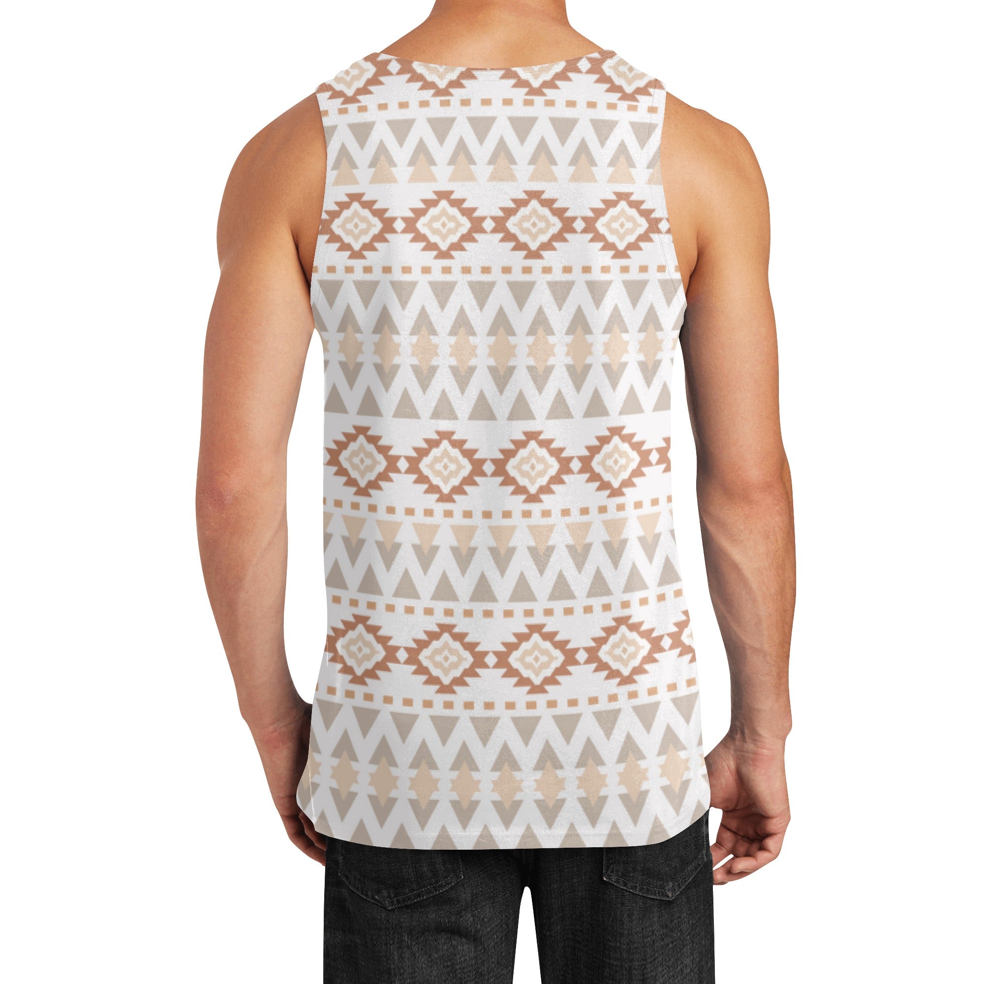 Boho Men's Tank Top - Southwestern Muscle Tee Shirt for Summer | Casablanca Pass | Perfect for Beach, Festival & Casual Wear