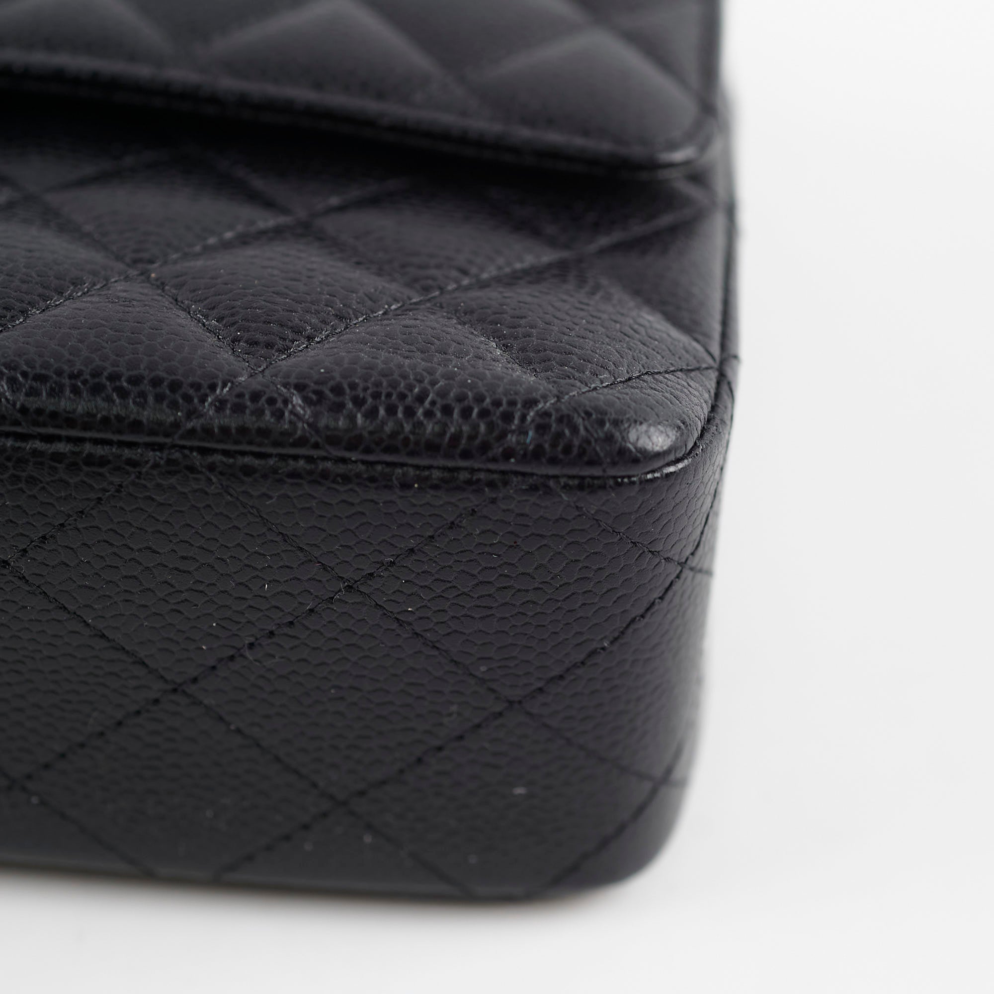 Chanel Classic Flap Bag Medium/Large Size Black Caviar Leather 29 Series - Luxury Handbag for Women, Perfect for Parties, Dating & Special Occasions