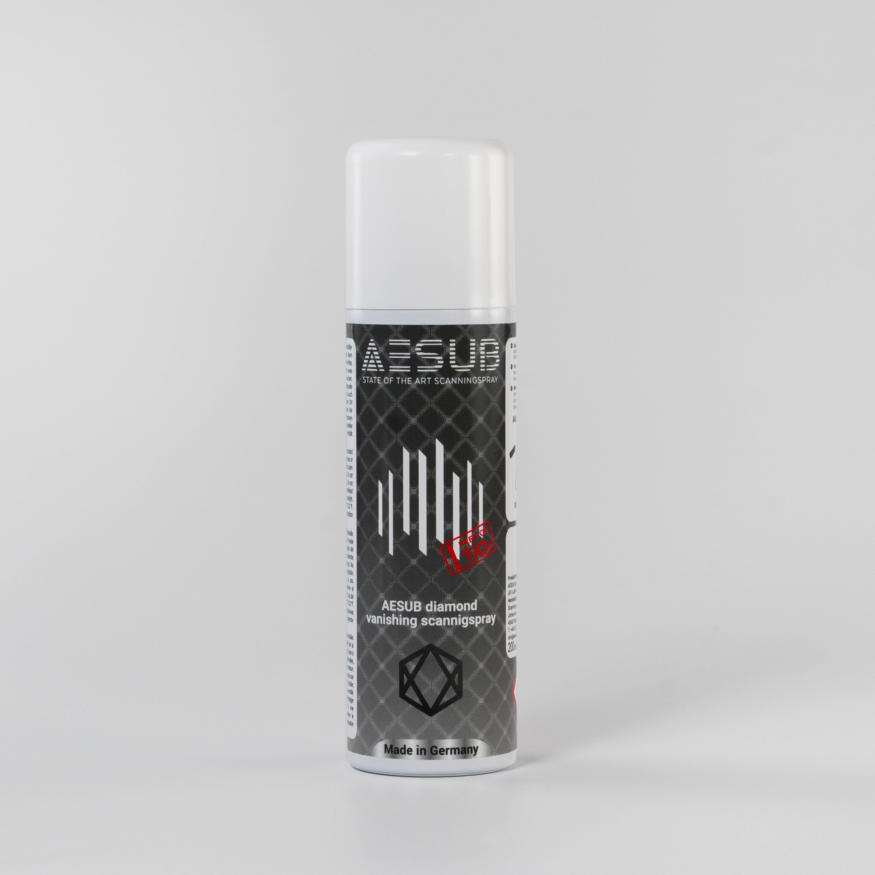 AESUB Diamond Vanishing Spray for 3D Scanning - 400ml Non-Toxic Matte Finish - Perfect for 3D Printing, Reverse Engineering & CAD Modeling