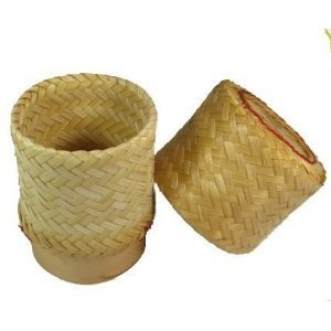 Thai Handmade Sticky Rice Serving Basket - Small Bamboo Steamer for Sushi, Dumplings & Desserts | Perfect for Asian Cuisine, Party Serving & Kitchen Decor
