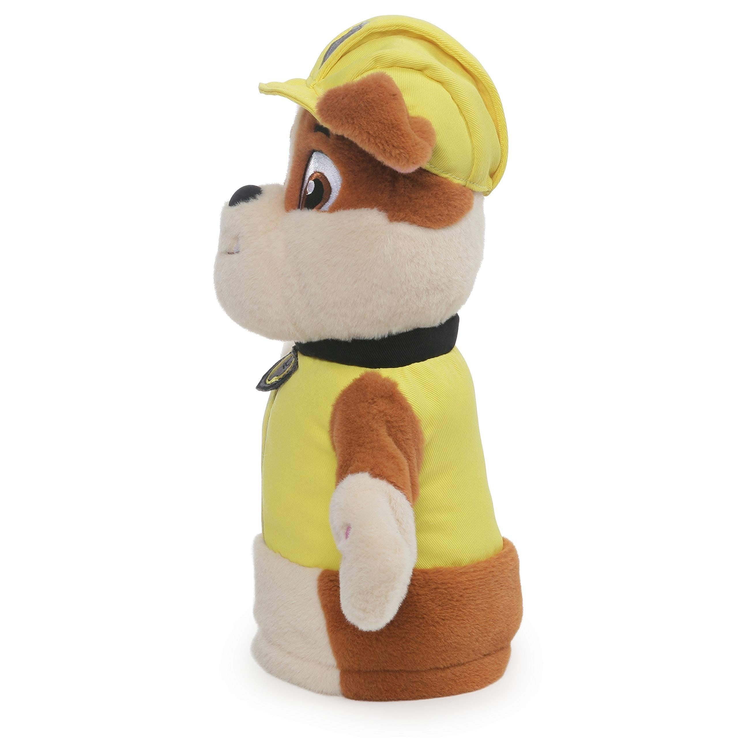 GUND Paw Patrol Rubble Hand Puppet Plush Stuffed Animal Dog Toy - Interactive Puppet for Kids, Storytelling & Role Play - Perfect Gift for Toddlers & Children's Birthday Parties