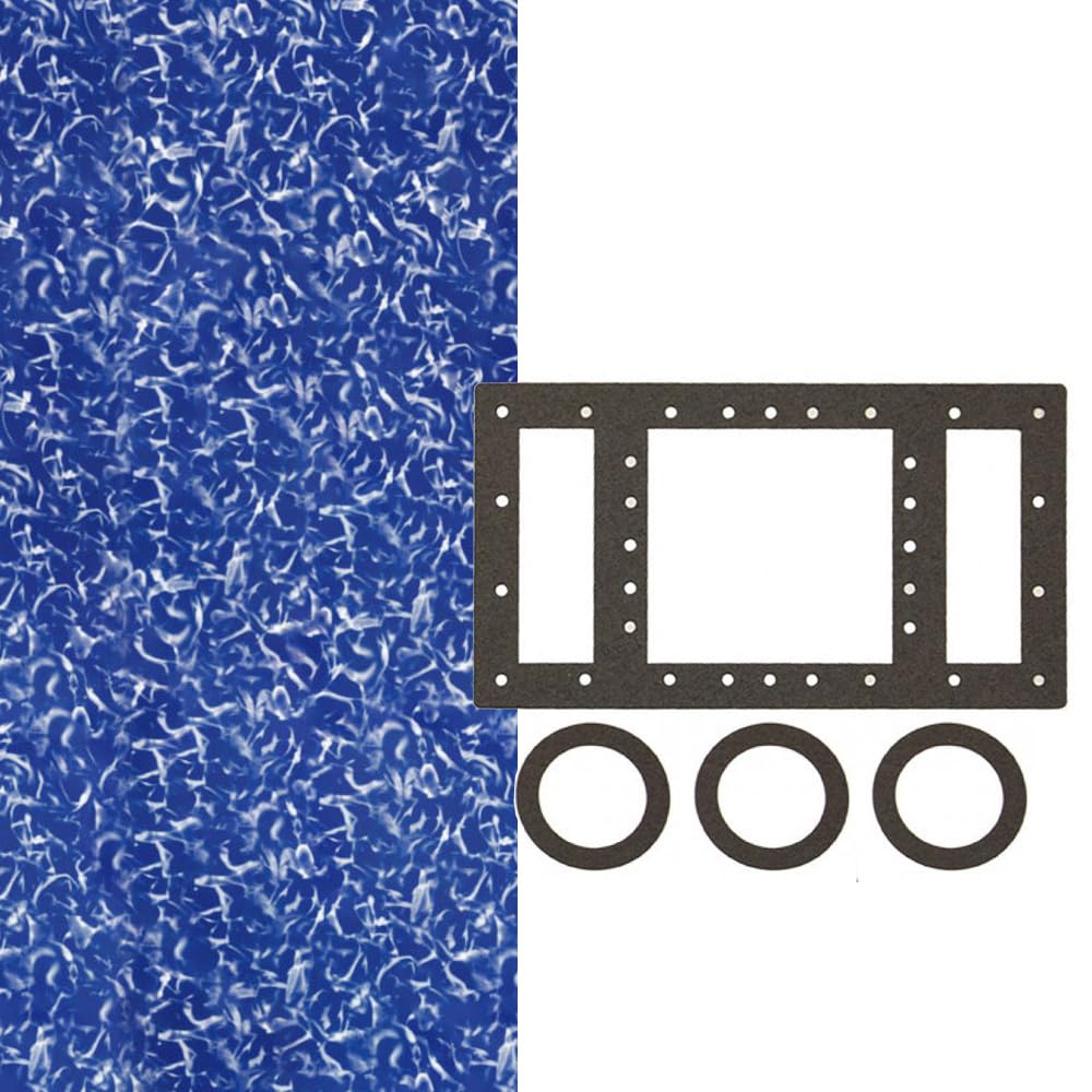 Smartline Sunlight 12x24 Foot Oval Overlap Pool Liner - 25 Gauge Virgin Vinyl for Steel Sided Above Ground Pools (Up to 54-Inch Wall Height) | Includes Universal Gasket Kit | Perfect for Backyard Swimming, Family Fun & Summer Relaxation