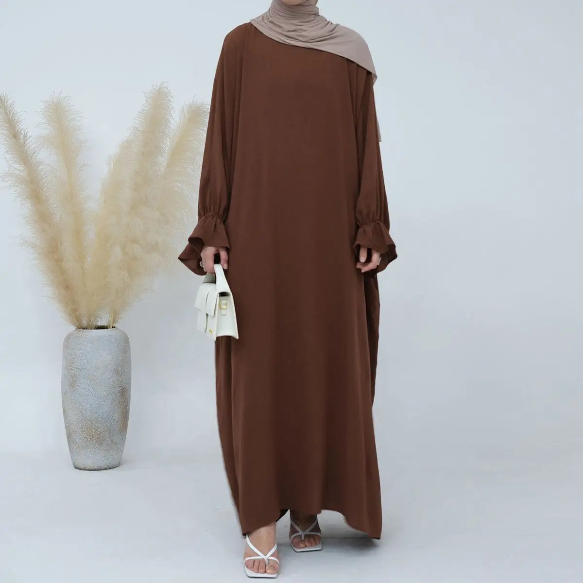 Modest Fashion Wrinkle-Resistant Abaya Dress for Women - Elegant Muslim Prayer Dress & Daily Wear