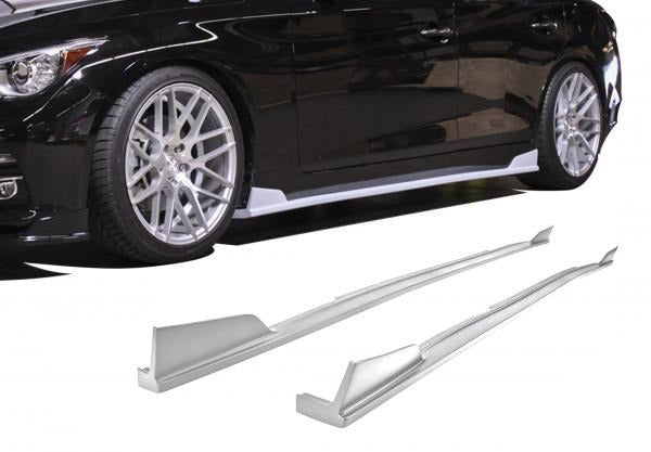 2014-2017 Infiniti Q50 Side Skirts - Unpainted Replacement Body Kit (KB11228) | Perfect for Car Customization & Performance Upgrades