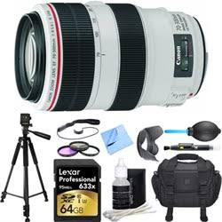 Canon EF 70-300mm f/4-5.6L IS USM Telephoto Zoom Lens with Deluxe Accessory Bundle for Wildlife & Sports Photography