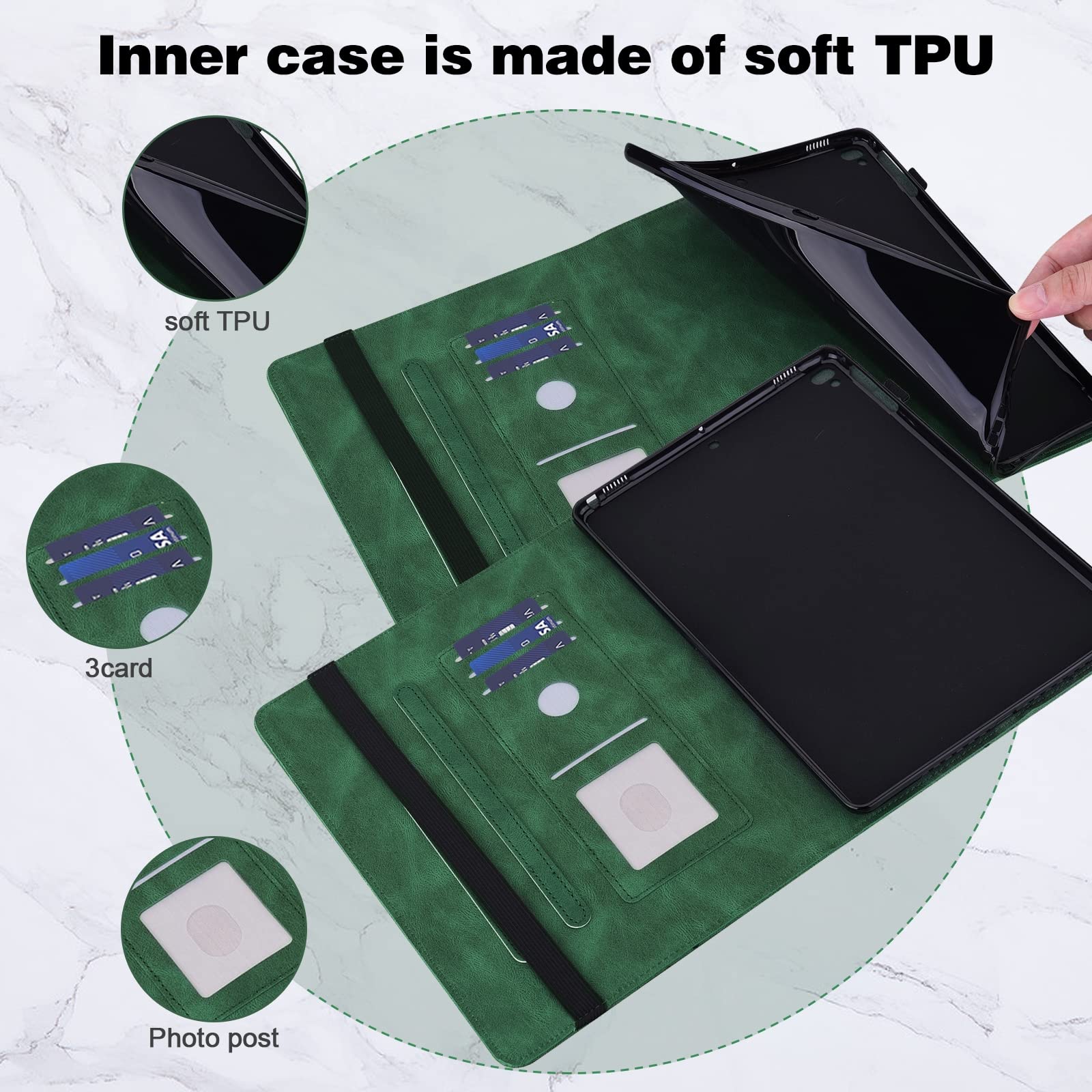 Premium Leather Tablet Case for Xiaomi Pad 6 - Embossed Butterfly Design with Auto Sleep/Wake | Slim Protective Cover for Work, Travel & Home Use
