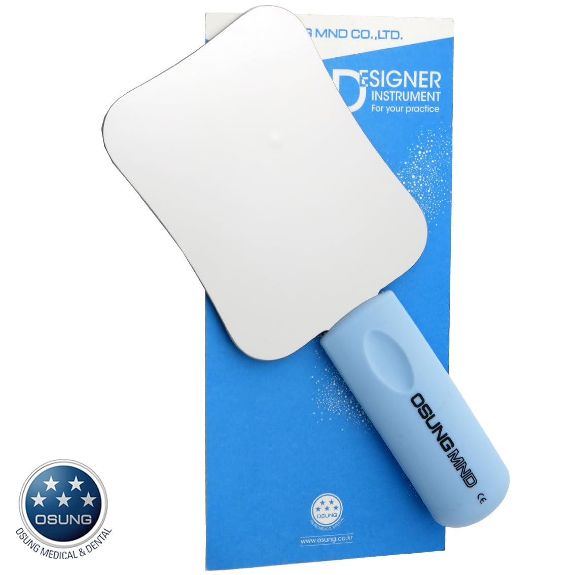 Osung DMHL Dental Intraoral Mirror with Handle - Large Size for Dentists, Hygienists & Oral Exams - Perfect for Dental Clinics, Schools & Home Use