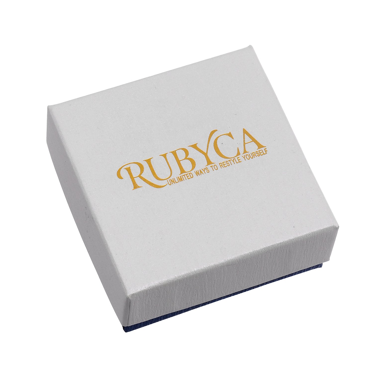 RUBYCA Silver Tone European Charm Bracelet 7.9