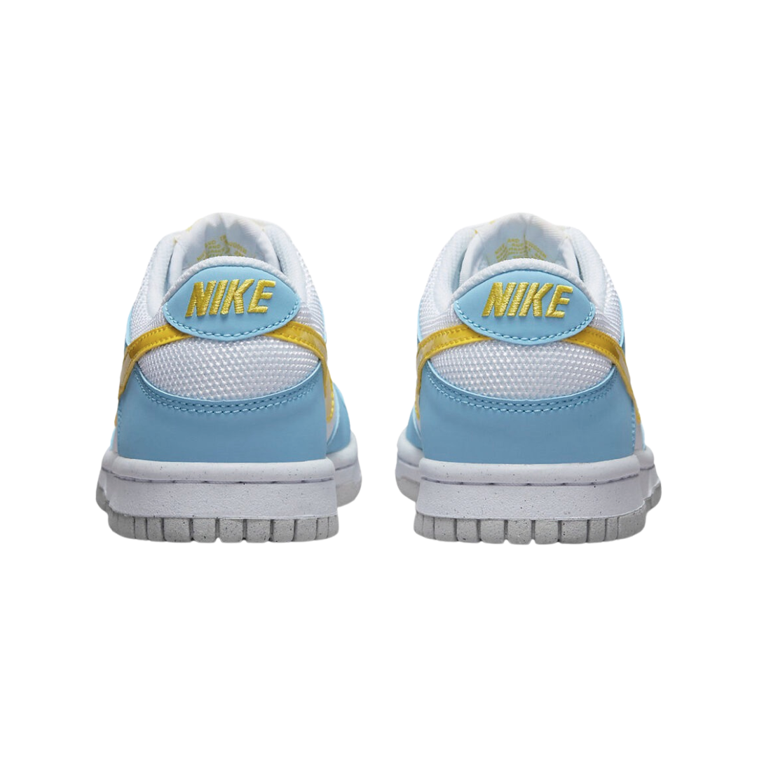 Nike Dunk Low GS Homer Simpson 2022 Sneakers - White, Blue & Yellow Colorway - Perfect for Casual Wear, Street Style & Sneaker Collectors
